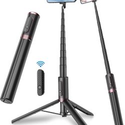 Tripod Selfie Stick with Wireless Remote Control Extendable Size 67" New Condition in Box