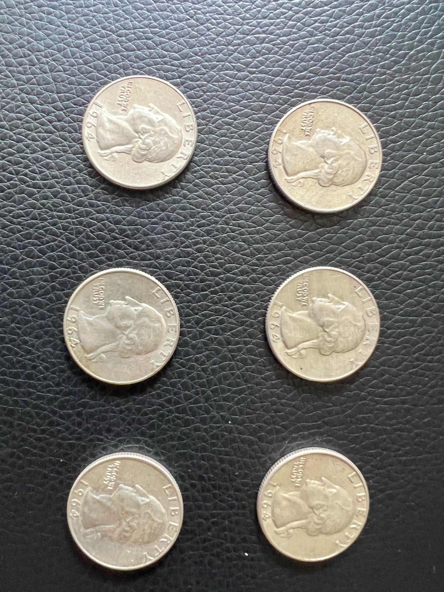 Quarter dollar silver coins