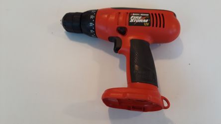 Black & Decker Fire Storm 12 Volt Drill No Battery Drill Only