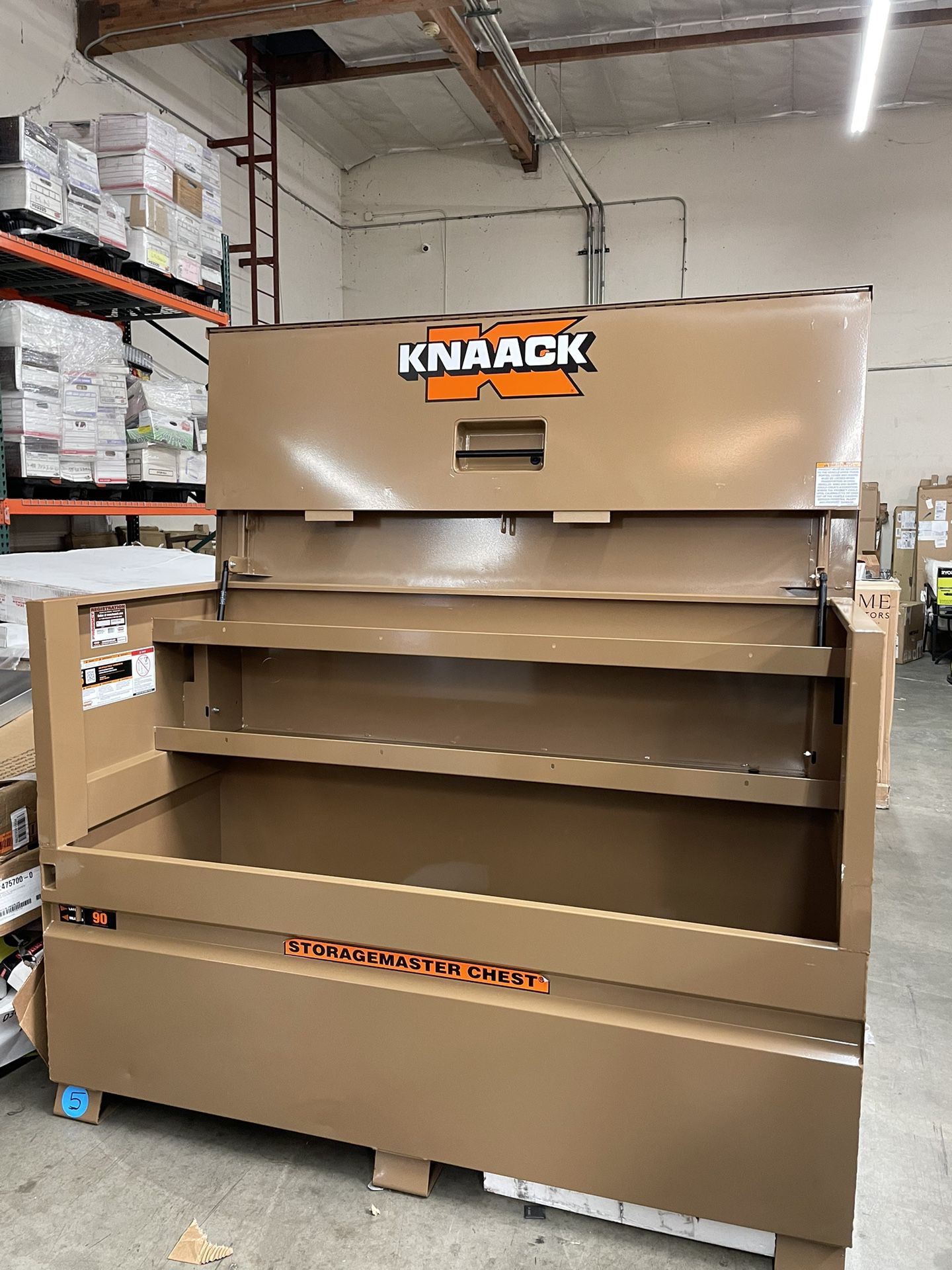 Knaack 49 in. W x 30 in. L x 72 in. H, Steel Jobsite Storage Piano Box