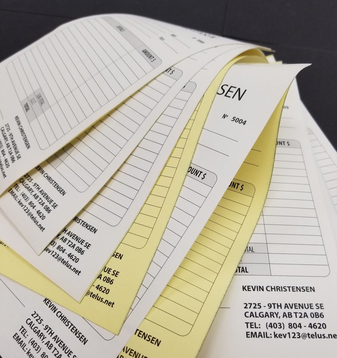 Receipt Invoice Copy Form NCR
