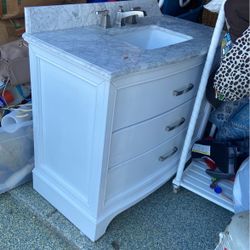 A Nice Bathroom Vanity In Good Condition 