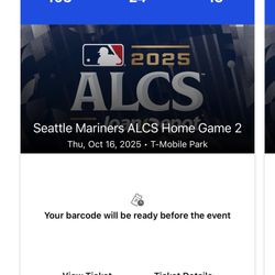 Mariners ALCS Tickets Game 2