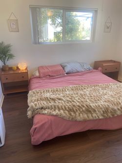 Solid wood modern night stands