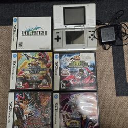 Nintendo DS Bundle w/ 5 Games – Yu-Gi-Oh + Final Fantasy III – Tested