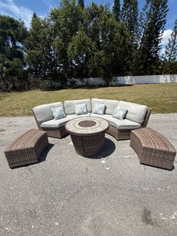 SunVilla Calypso 5-Piece Fire Outdoor Sectional Set from Costco