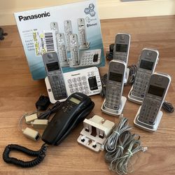PANASONIC 5 PHONE ANSWERING MACHINE SET