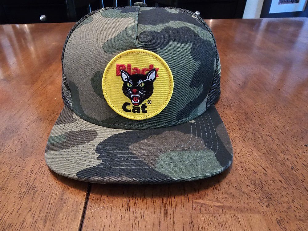 Supreme X Black Cat _ Camo Trucker's Cap - One Size _ Brand New 