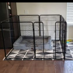 Brand New 40" 8 Panel Heavy Duty Dog Playpen Shapable 18' Long Dog Fence Portable Rv Camping Gate Corral De Mascota Nuevo