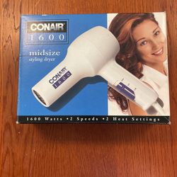 Conair 1600 hairdryer like new