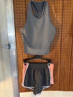 Women's Athletic Crop Top and Shorts Set