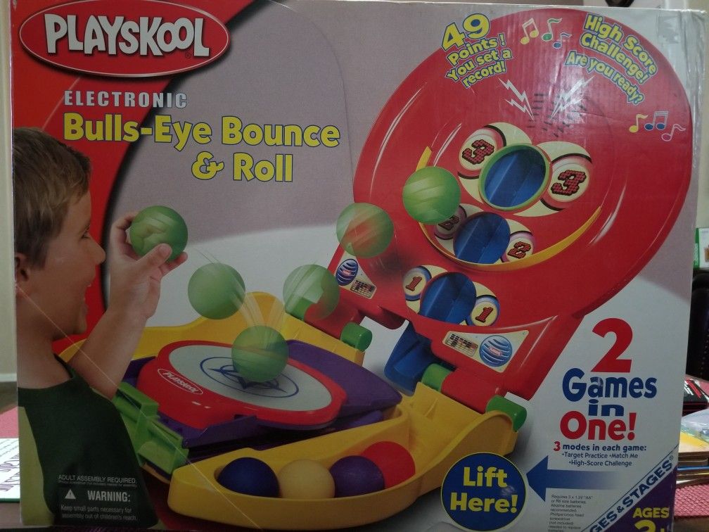 PLAYSKOOL/HARBRO ELECTRONIC BULLS-EYE & BOUNCE
