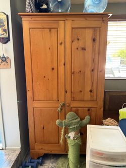 Solid wood armoire