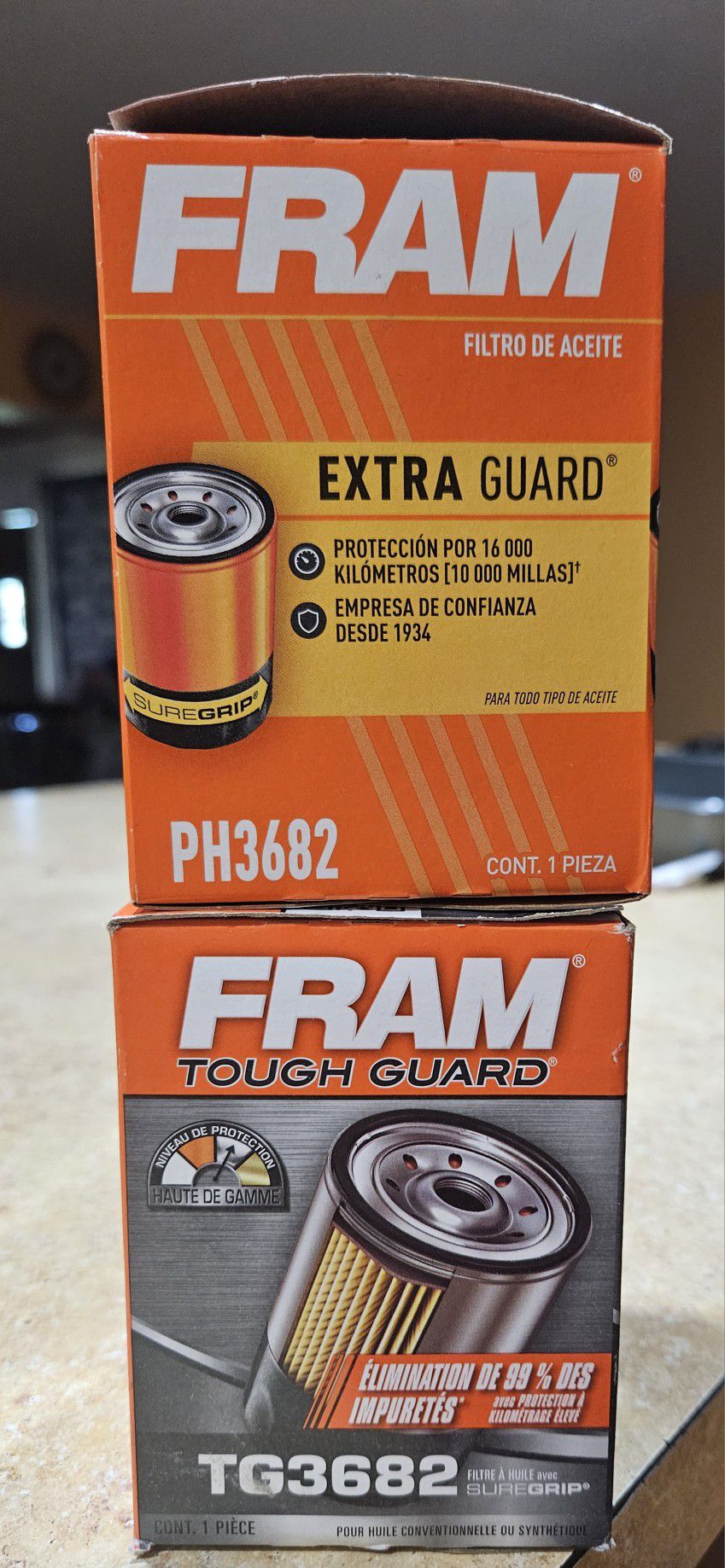 FRAM PH3682 AND TG3682 FILTERS