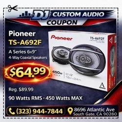 Pioneer TS-A692F Car Speaker Set 6x9" 4-Way Coaxial Speaker System 450 Watts 🚨 Payment Options Available 🚨 No Credit Needed 🚨 