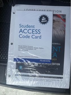 MyLab Political Science for the course "Government in America: People, Politics, and Policy, 2018 Edition 17e" textbook