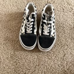 Youth Checkered Vans Size 13