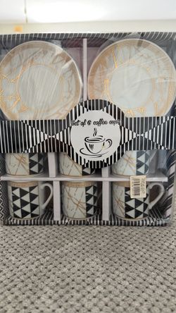 New Coffee Cup Set – 6 Cups & Saucers