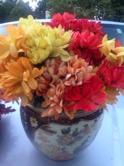 Flowers with the vase $20