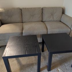 Couch  + 2 Side Tables 