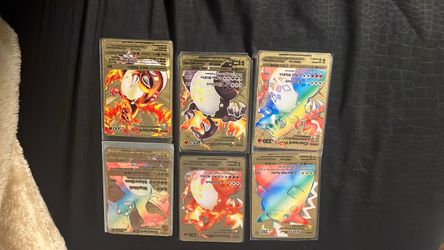 Pokemon cards. Six cards in total. (Fake)
