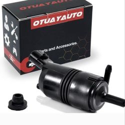 OTUAYAUTO QWP022 Front Windshield Washer Pump w/Grommet - Compatible with Chevrolet (Chevy), GMC, Buick, Pontiac, Oldsmobile, Isuzu, & Cadillac - OEM 