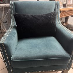 Blue Accent Beaded Chair 
