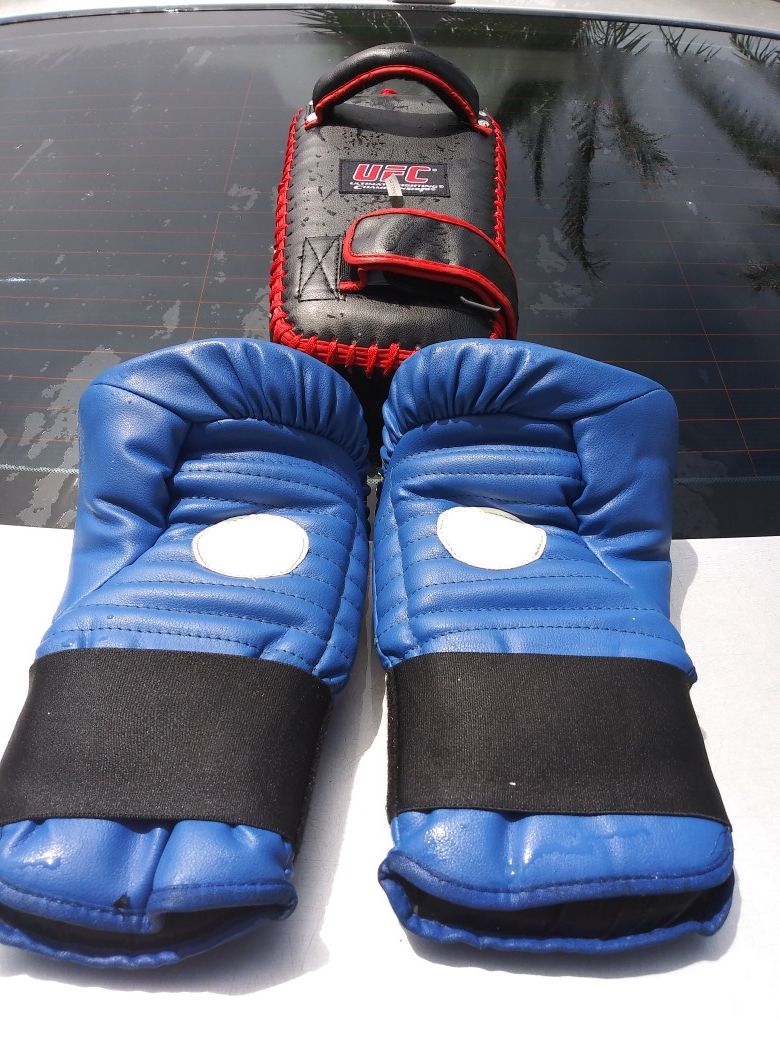 Boxing Gloves and UFC Punching Hand-Pad
