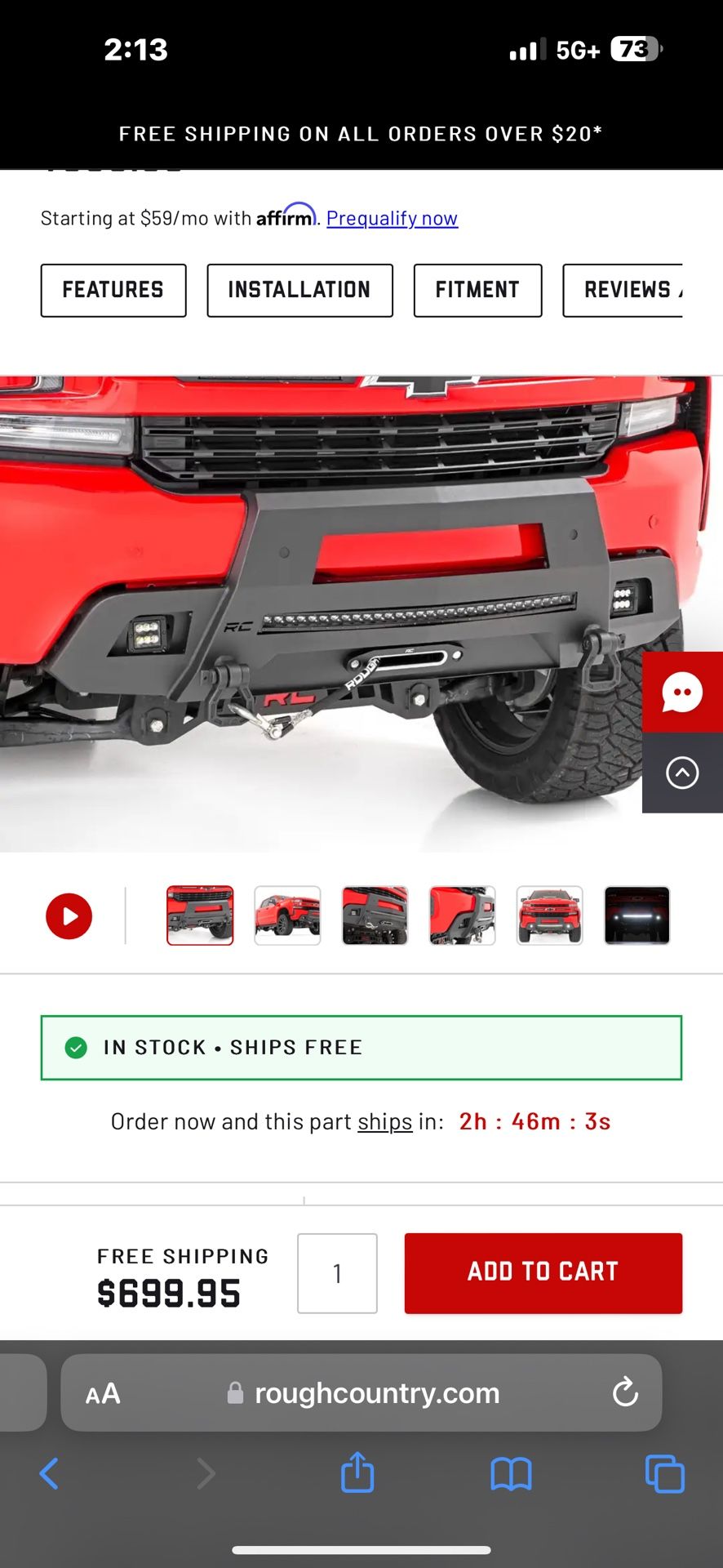 Chevy Silverado 2019-2022 Hidden Winch Bumper  