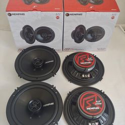 MEMPHIS 2 PAIRS 6.5" 2 WAY 100 WATTS CAR SPEAKER ( BRAND NEW PRICE IS LOWEST INSTALL NOT AVAILABLE )