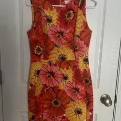 Calvin Klein Floral Kentucky Derby Horse Race Dress 