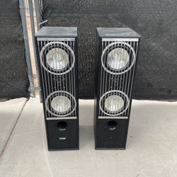 Digital audio tower speakers AD600SL pro-series Black Aluminum cones VERY LOUD! Music/ Home Theater