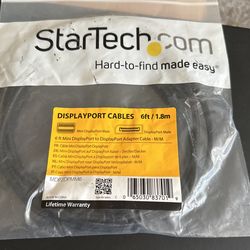StarTech MDP2DPMM6 6ft Mini DisplayPort to DisplayPort Adapter Cable - M/M