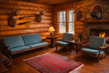 Mid-Century Walnut Master Woodworker Created Lounge Chairs and Sofa - George Nakashima