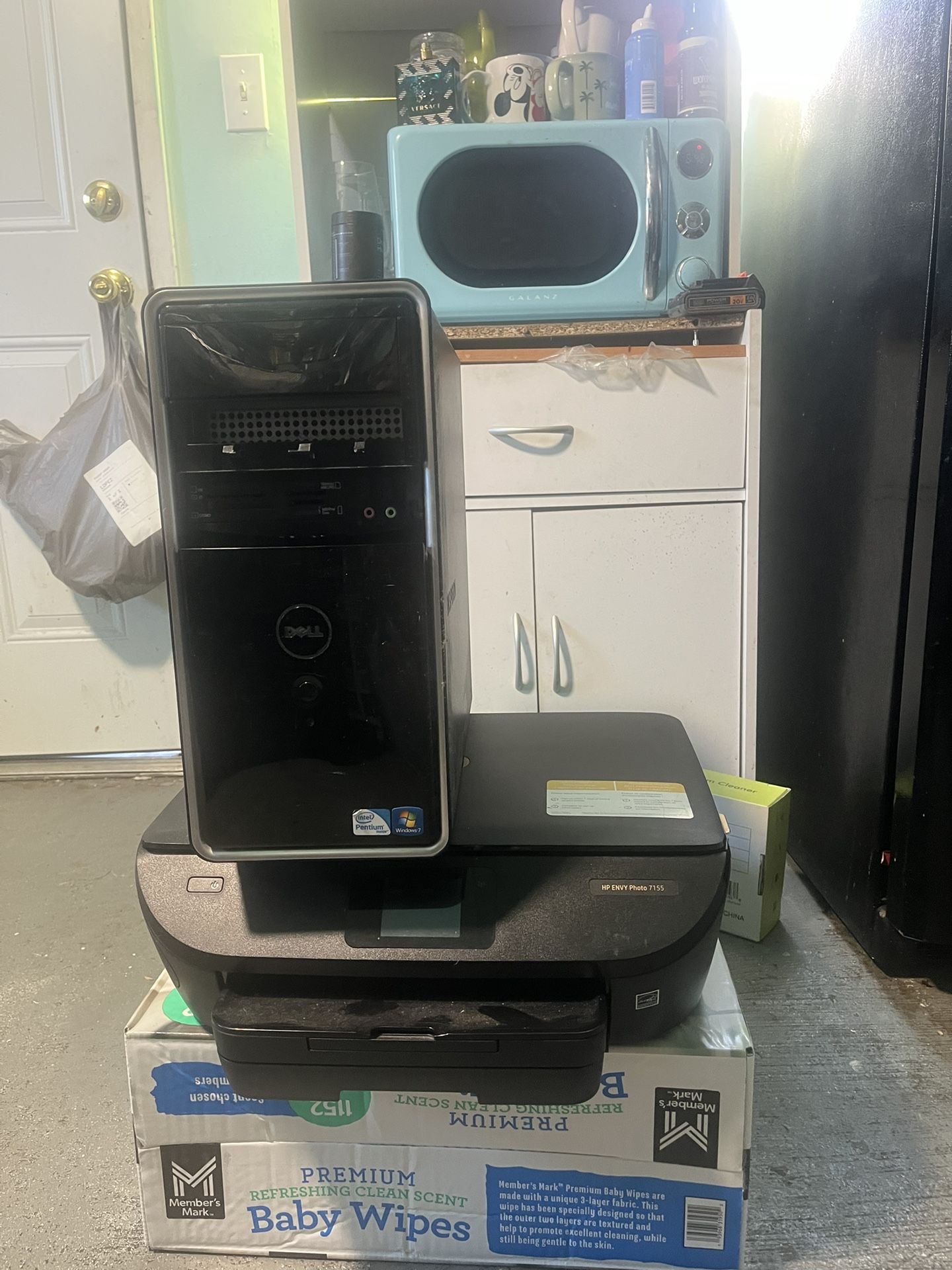 Computer And Printer (no Cables Or Monitor