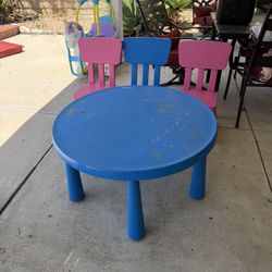 Kids Plastic Table And Chairs 