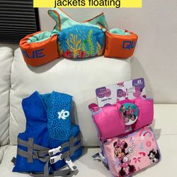 New life jackets, vest, swimming PADDLE PAL KIDS, floating, ($10 Each) / Salvavidas nuevos, flotadores