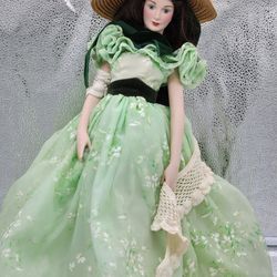 Franklin Mint Heirloom "Gone With The Wind” Scarlett O’Hara Porcelain Doll