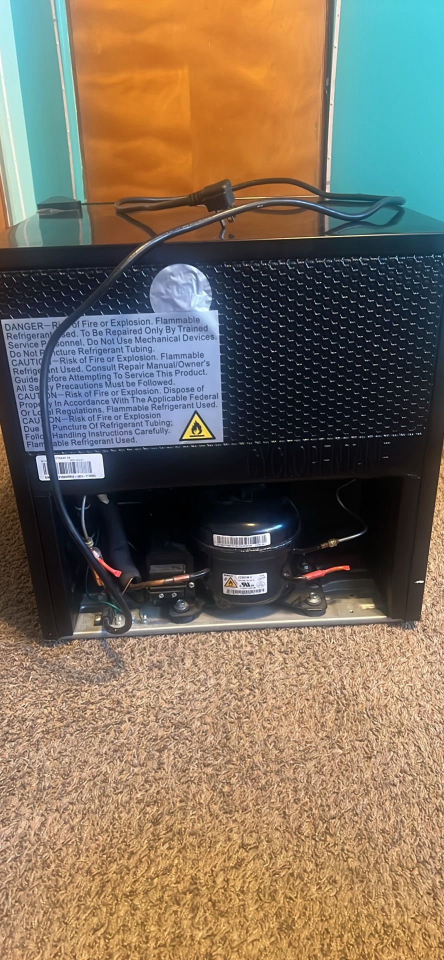 All Black Mini Fridge