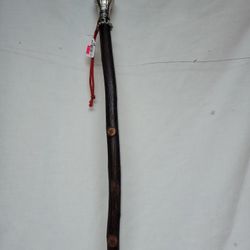 HANDMADE WOOD WALKING STICK  52.5in.