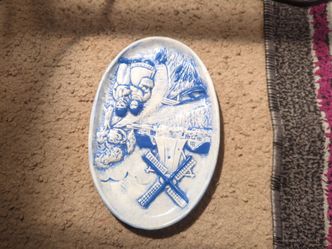 Blue Ceramic Decorative Plate