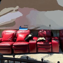 6 Piece Leather Couch