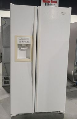GE Side-by-Side White Fridge
