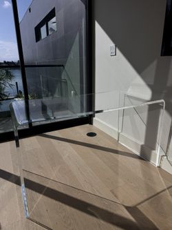 CB2 Peekaboo Acrylic Desk