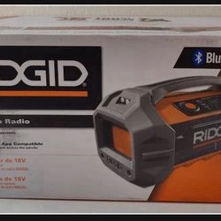 RIDGID Jobsite Radio Speaker Bluetooth Wireless R84087 18V Weather-Resistant 2
