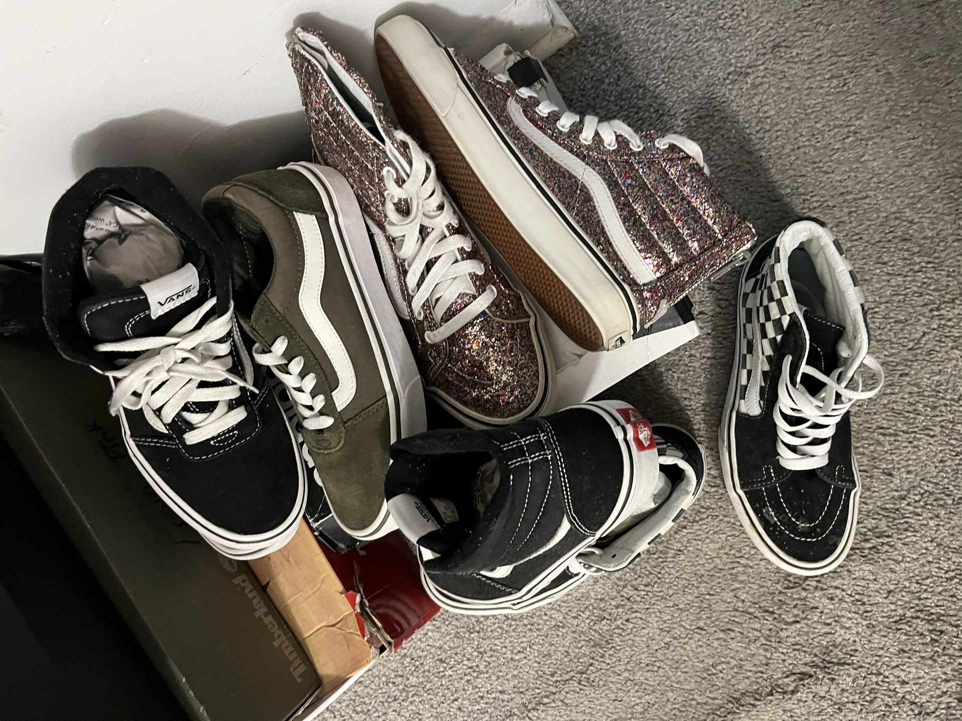 Vans Shoes Size 5, 6, 8, $35, $45.. Each