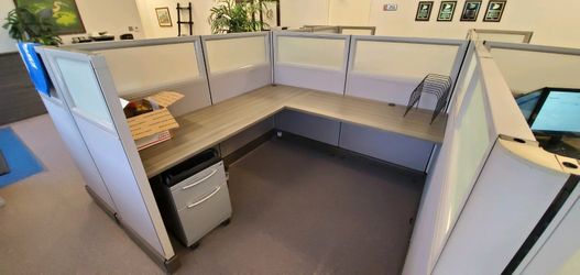 Cubicles 6 by 6 with new work surfaces