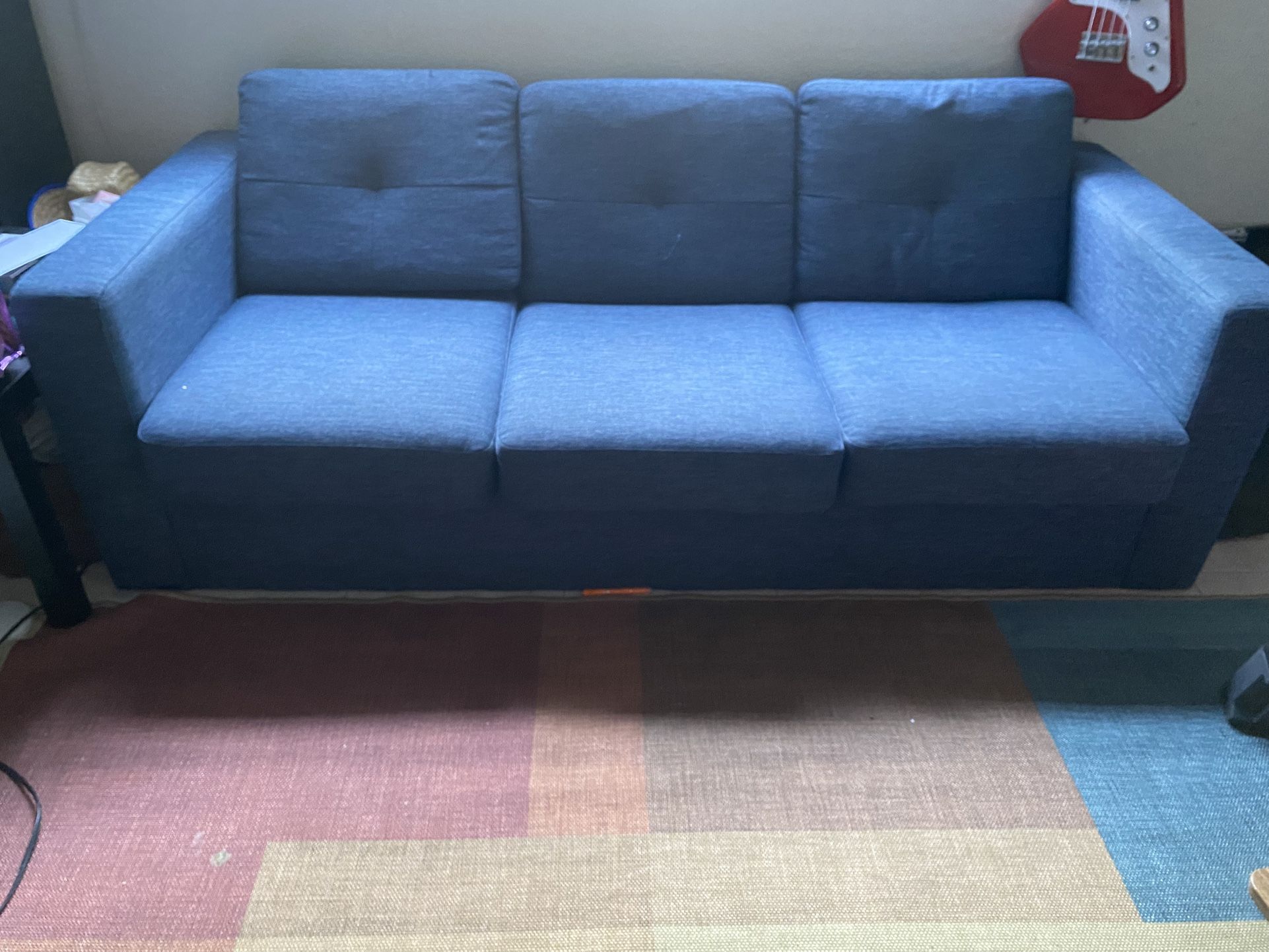 EQ3 Denim Sleeper Sofa