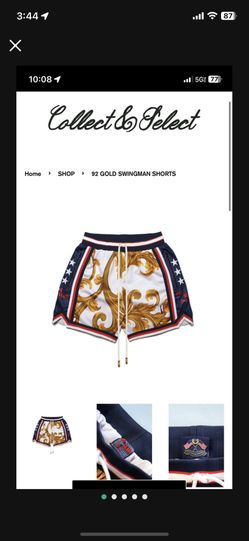 Olympics Collect & Select x Who Cares Supply 92 Gold Swingman Shorts