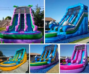18ft tall double slide